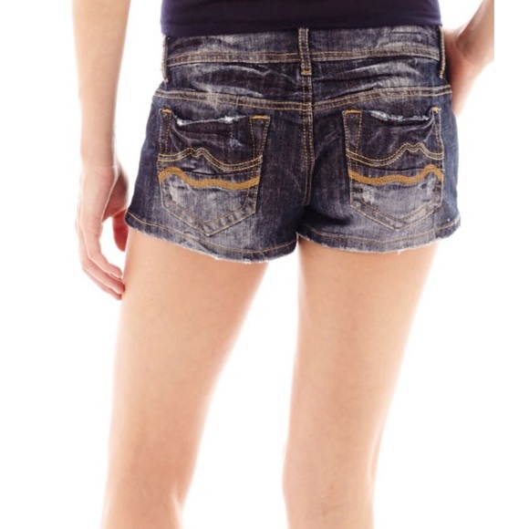 🎈Hot Kiss Americana denim patchwork patriotic short shorts Jr size 7 - Picture 6 of 6